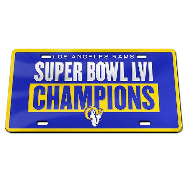 Los Angeles Rams WinCraft Super Bowl LVI Champions Plastic License Plate