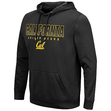 Men's Colosseum Black Cal Bears Blackout 3.0 Pullover Hoodie