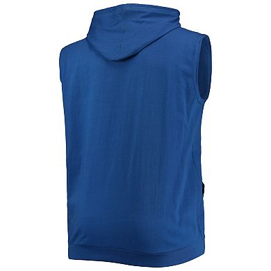 Men's Royal Chicago Cubs Jersey Muscle Sleeveless Pullover Hoodie