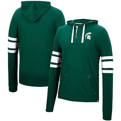 Men's Colosseum Green Michigan State Spartans Lebowski Hoodie Long Sleeve T-Shirt