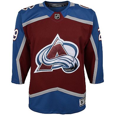 Youth Nathan MacKinnon Burgundy Colorado Avalanche Premier Player Jersey