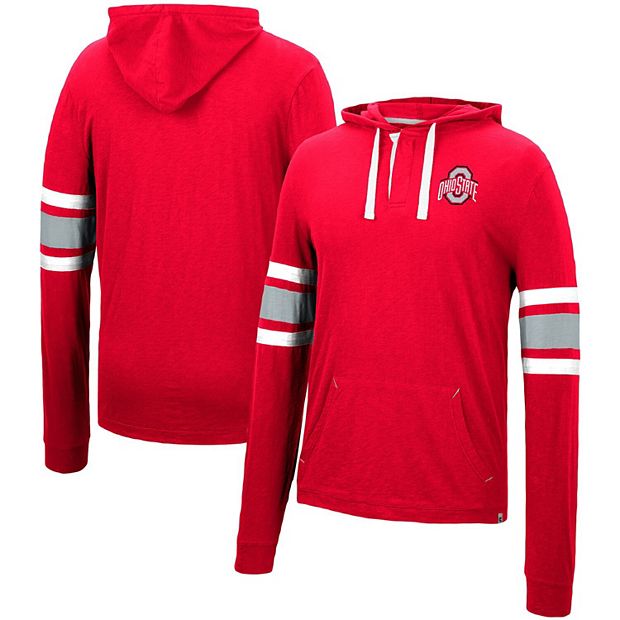 Men s Colosseum Scarlet Ohio State Buckeyes Lebowski Hoodie Long