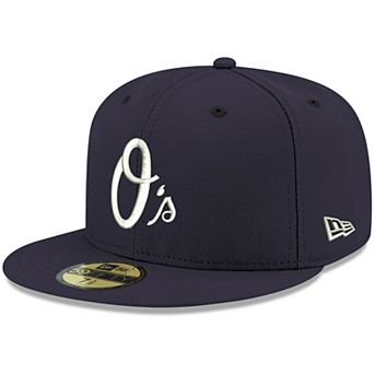 Men's New Era Navy Baltimore Orioles Logo White 59FIFTY Fitted Hat