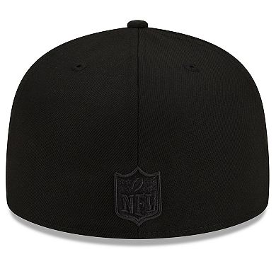 Men's New Era Washington Commanders Black on Black 59FIFTY Fitted Hat