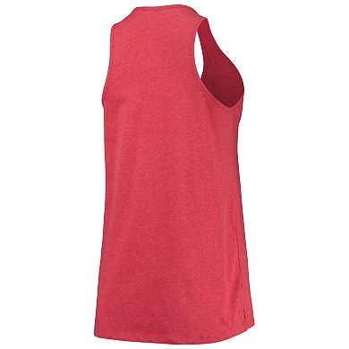 Women's New Era Heathered Red Chicago Bulls Scoop-Neck Racerback Tank Top