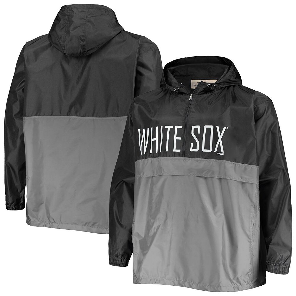 Black&White ジャケット LL グレー B&W Men's Black/Gray Chicago White Sox Big & Tall Split Body Anorak