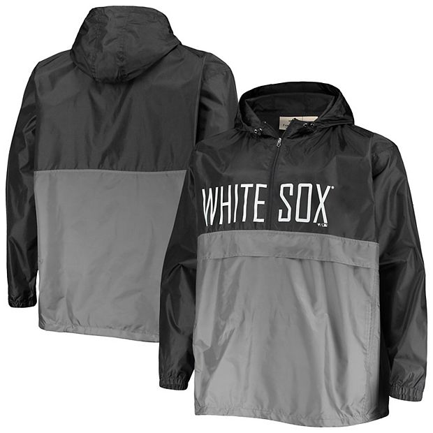 Men's Black/Gray Chicago White Sox Big & Tall Split Body Anorak