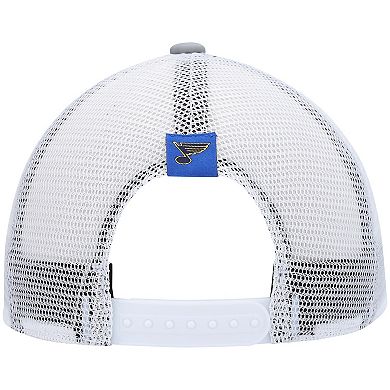 Women's adidas Gray/White St. Louis Blues Foam Trucker Snapback Hat