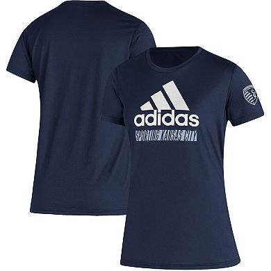 Women's adidas Navy Sporting Kansas City Creator Vintage T-Shirt