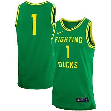 Unisex Nike #1 Green Oregon Ducks Women's Basketball Replica Jersey