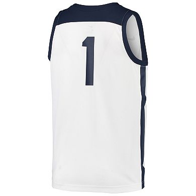 Men's Nike #1 White Butler Bulldogs Team Replica Basketball Jersey