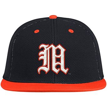 Men's adidas Black/Orange Miami Hurricanes On-Field Baseball Fitted Hat