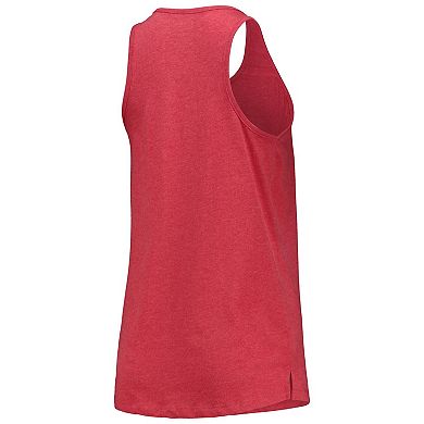 Women's New Era Red Atlanta Hawks Scoop-Neck Racerback Tank Top