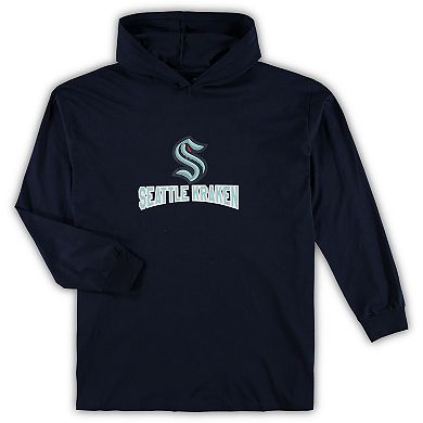 Men's Concepts Sport Deep Sea Blue Seattle Kraken Big & Tall Pullover Hoodie & Joggers Sleep Set