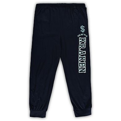 Men's Concepts Sport Deep Sea Blue Seattle Kraken Big & Tall Pullover Hoodie & Joggers Sleep Set