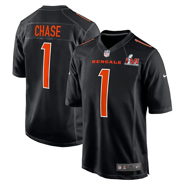 Men's Nike Ja'Marr Chase Black Cincinnati Bengals Super Bowl LVI Bound Game  Fashion Jersey