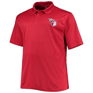 Men's Red Cleveland Guardians Big & Tall Birdseye Polo