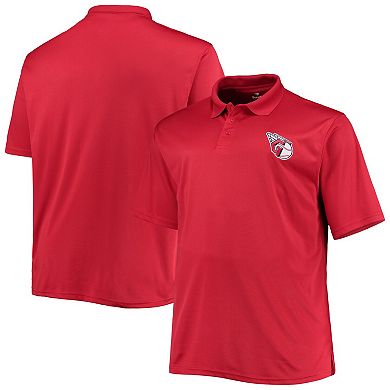 Men's Red Cleveland Guardians Big & Tall Birdseye Polo