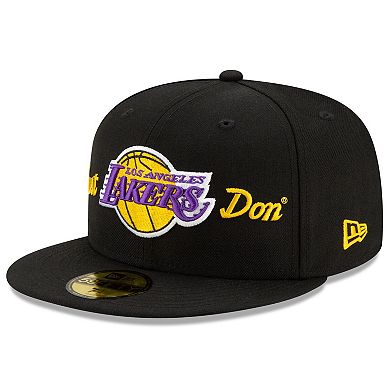 Men's New Era x Just Don Black Los Angeles Lakers 59FIFTY Fitted Hat