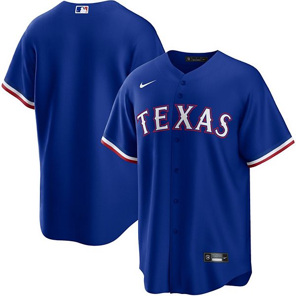 Men's Nike Royal Texas Rangers Alternate Replica Team Logo Jersey