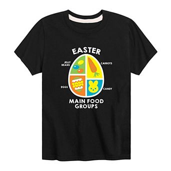 Boys 8-20 Easter Main Food Groups Graphic Tee