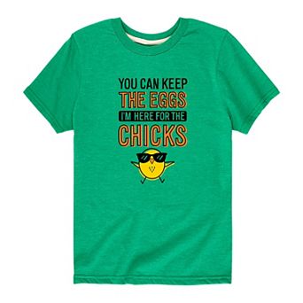 Boys 8-20 I'm Here For The Chicks Graphic Tee
