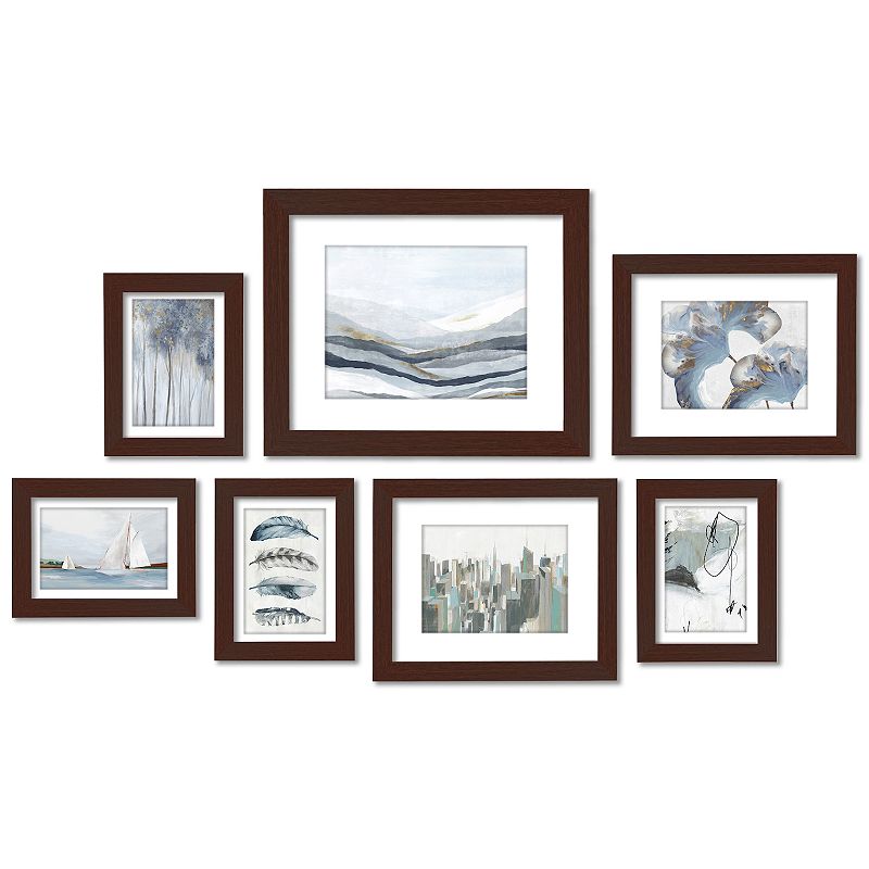 Americanflat Serenity In The City Framed Wall Art 7-piece Set, Multicolor