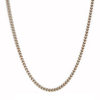 Men's LYNX Stainless Steel Two-Tone 4 mm Foxtail Chain Necklace