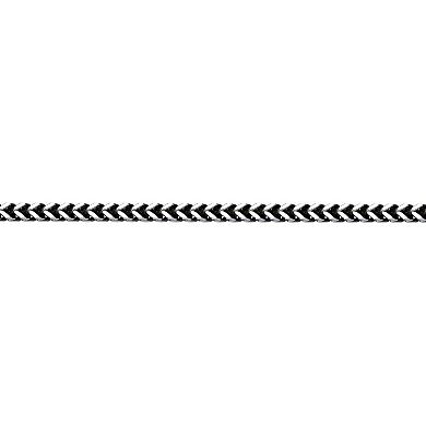 Men's LYNX Stainless Steel Black Two-Tone 5 mm Foxtail Chain Necklace