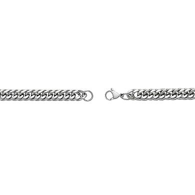 Men's LYNX Stainless Steel 9 mm Gourmeta Chain Necklace