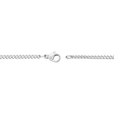 Men's LYNX Stainless Steel 2 mm Curb Chain Necklace