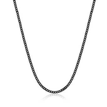 Men's LYNX Stainless Steel 2 mm Curb Chain Necklace