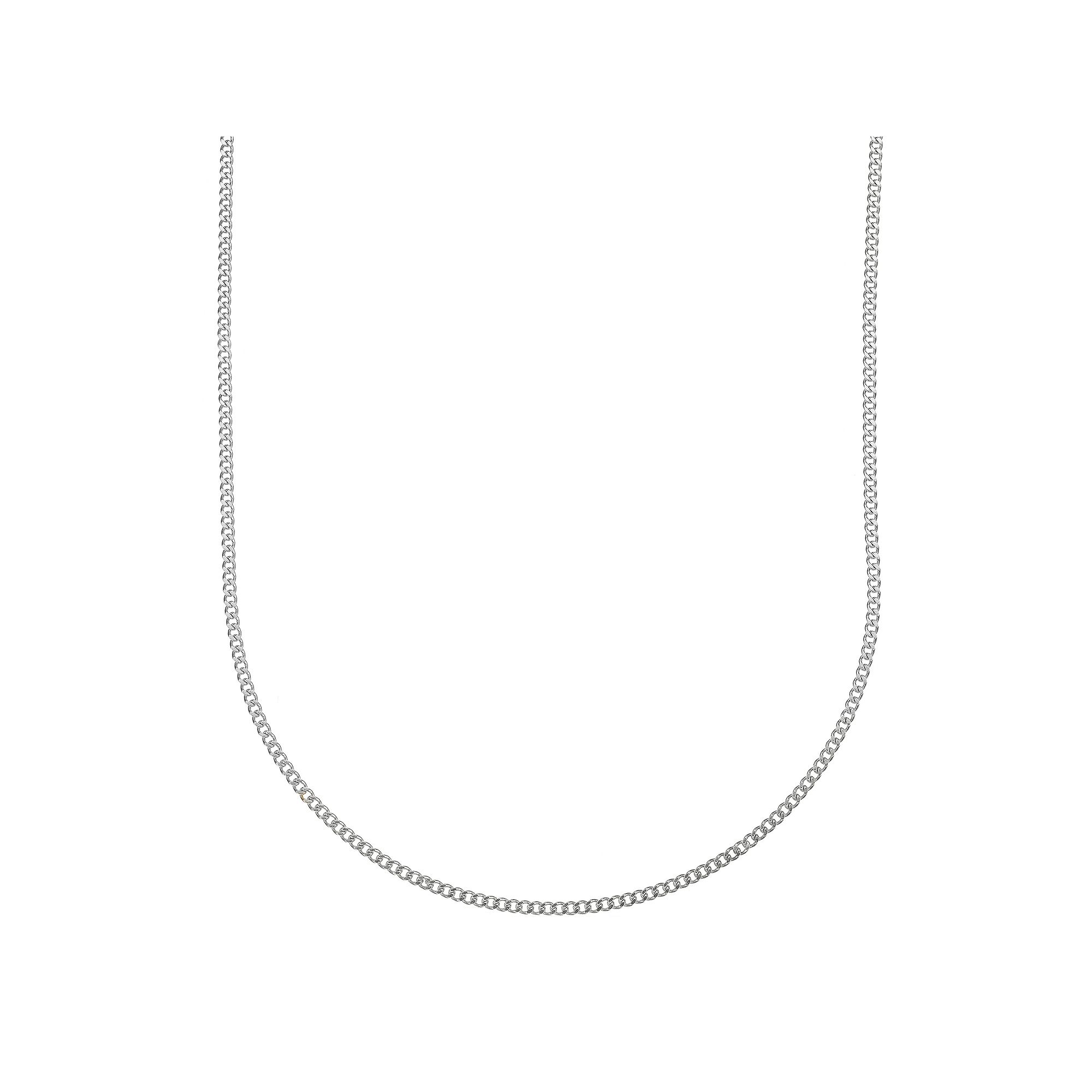 Mens LYNX Stainless Steel 2 mm Curb Chain Necklace, Size: 30