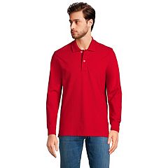 Lands end men's long sleeve polo shirts hotsell with pocket