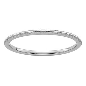 Stacks & Stones 10k Gold 1.2 mm Bead Textured Stackable Band