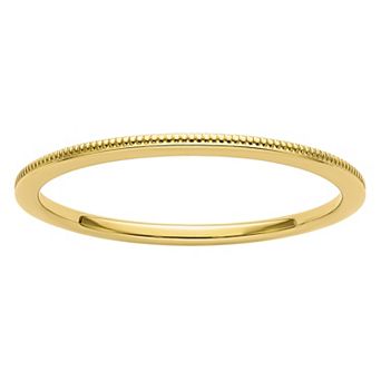 Stacks & Stones 10k Gold 1.2 mm Milgrain Stackable Band