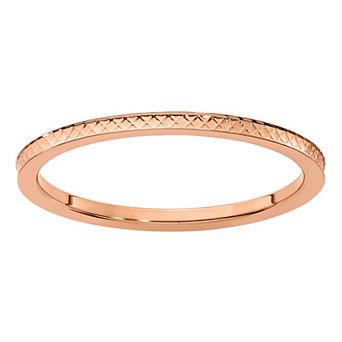 Stacks & Stones 10k Gold 1.2 mm Crisscross Pattern Stackable Band