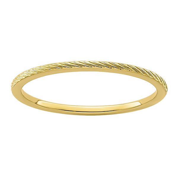 Stacks & Stones 10k Gold 1.2 mm Twisted Wire Pattern Stackable Band