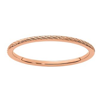 Stacks & Stones 10k Gold 1.2 mm Twisted Wire Pattern Stackable Band