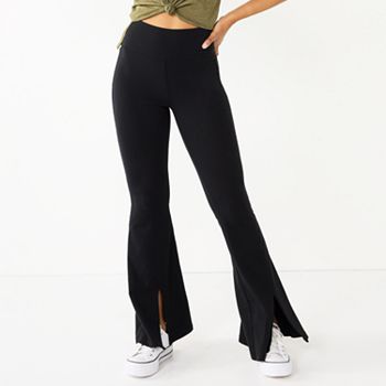 Kohls High Waisted Flare Leggings Black - $10 (71% Off Retail