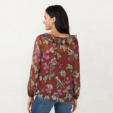 Women's LC Lauren Conrad Ruffled Peasant Blouse