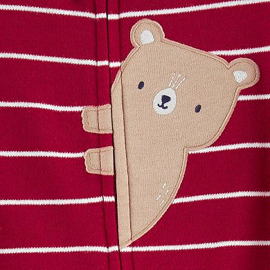 Carter's Baby Boy Grey Polar Bear 2-Way Zip-Up Footie Coverall main image 0