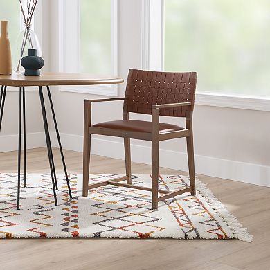 Linon Ruskin Arm Dining Chair