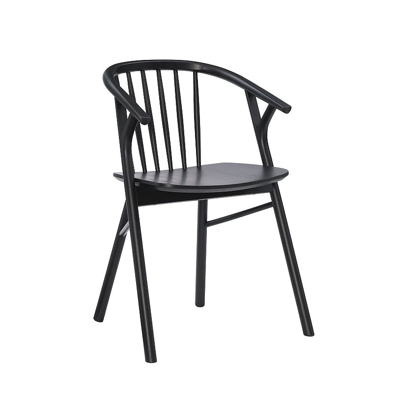 Linon Delmot Dining Chair, Black