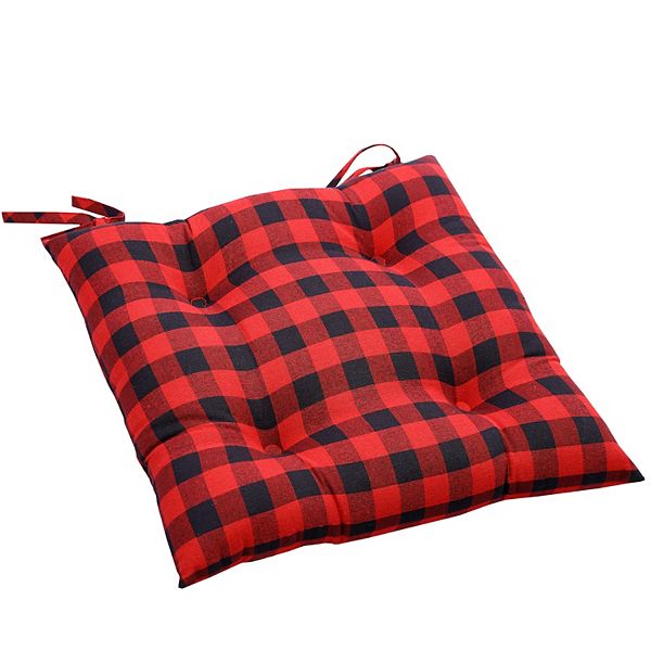 Red and black best sale buffalo plaid chair cushions