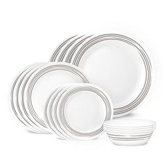  Corelle Vitrelle 16-Piece Dinnerware Set, Triple Layer Glass  and Chip Resistant, Lightweight Round Plates Bowls Disney's Mickey Mouse -  The True Original White : Home & Kitchen