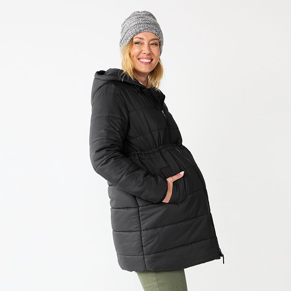 Maternity Sonoma Goods For Life® Cinch Waist Puffer Jacket