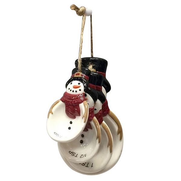 St. Nicholas Square® Yuletide Snowman 4-pc. Ceramic Measuring Spoon Set