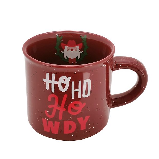 Home Essentials Monogram A 20 oz Coffee Mug Cup w/Santa Hats Ho Ho Ho