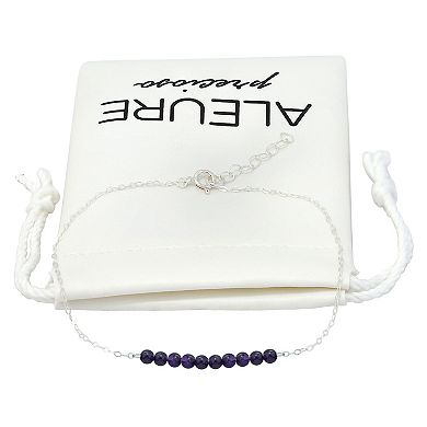 Aleure Precioso Sterling Silver Beaded Anklet